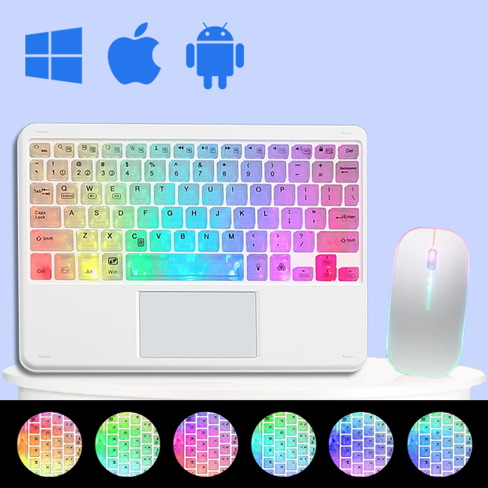 Blackview Tablet Accessories - Backlit Keyboard With Touchpad Type For