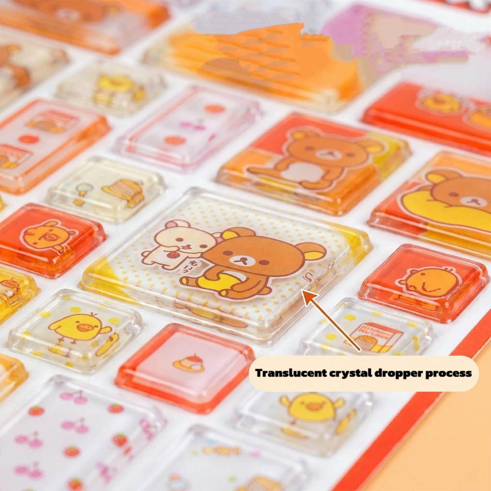 Tablet Accessories For Students - Cute Rilakkuma 3D Cartoon Square Stereoscopic
