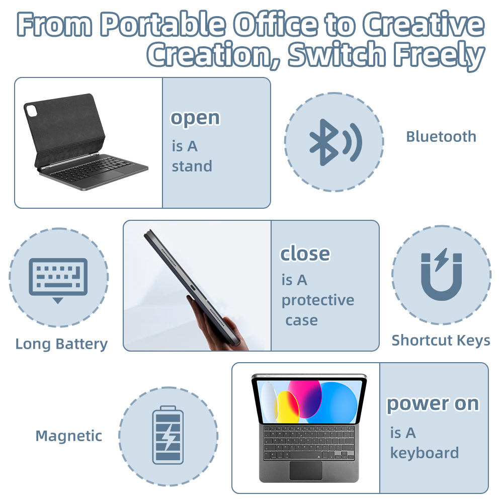 2026 Magic Keyboard with Bluet – Tablet Ipad Accessories Bewertung und Preis